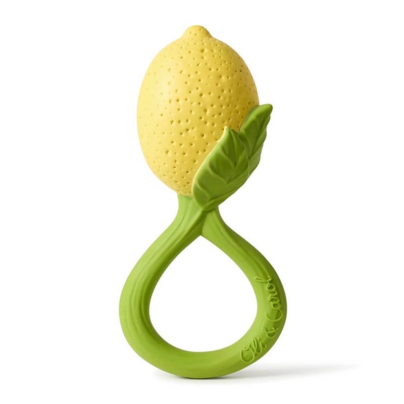 Natural Rubber Rattle Lemon