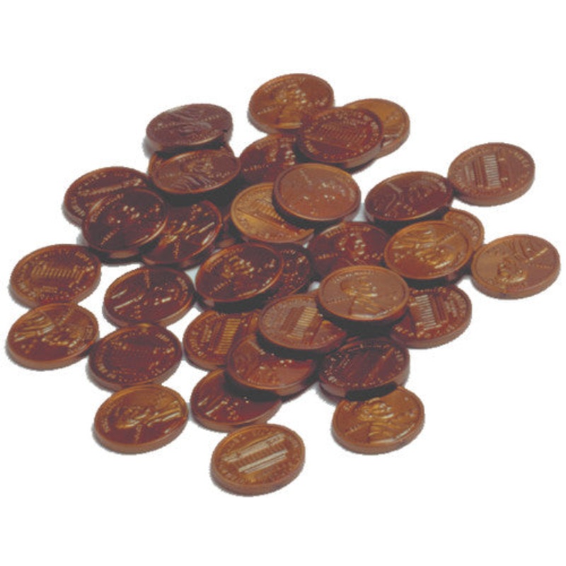 Plastic Coins, 100 pennies