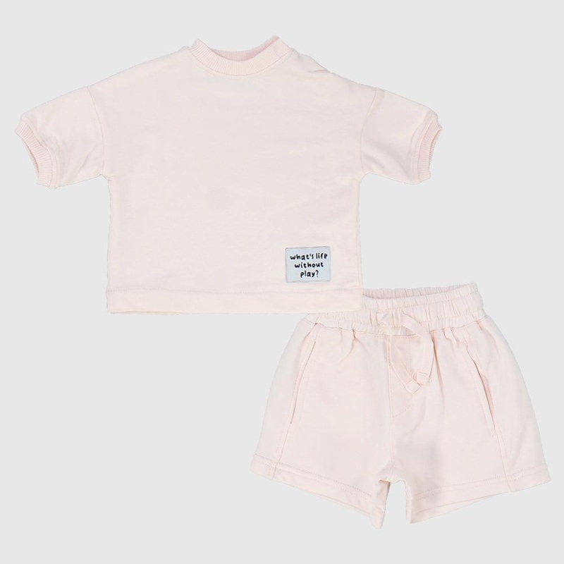 Unisex Pink 2-Piece Outfit Set