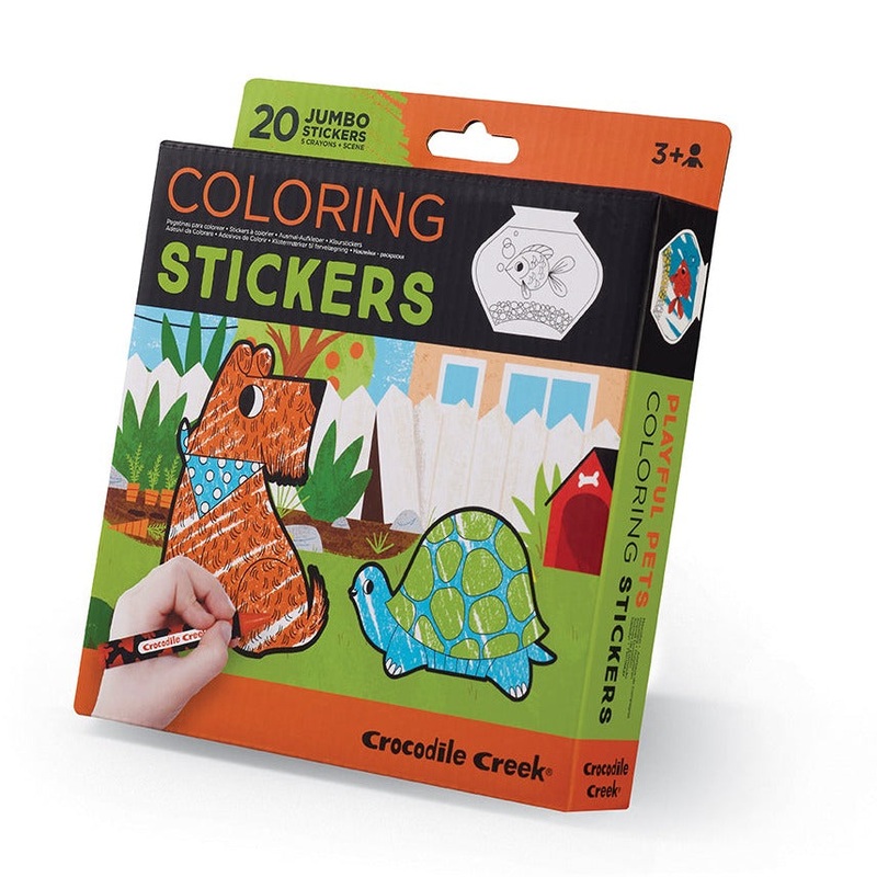 Crocodile Creek Coloring Stickers – Playful Pets