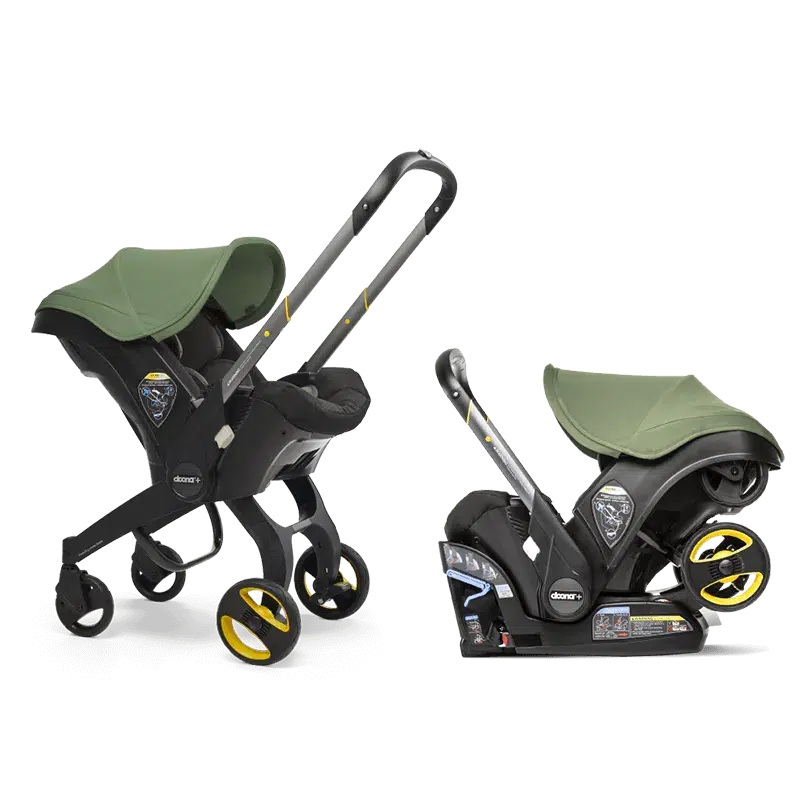 Doona – Infant Car Seat + Stroller + Base – Desert Green