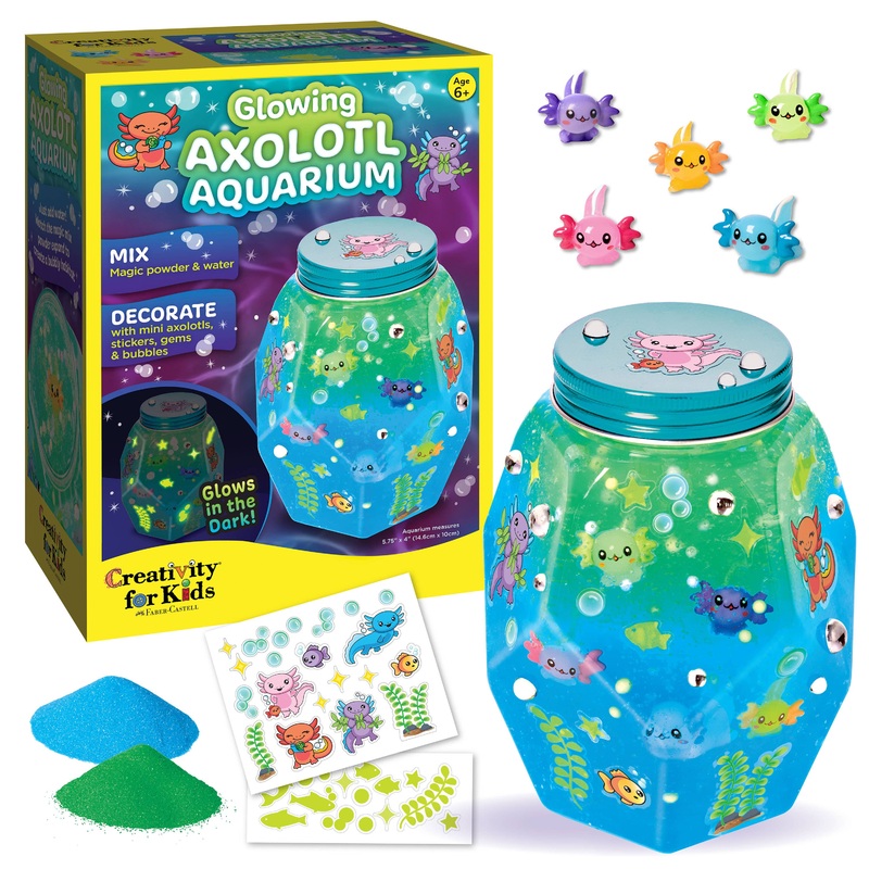 Faber-Castell Make an Axolotl Glowing Aquarium Craft for Kids