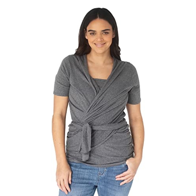 Kindred Bravely Organic Cotton Skin To Skin Wrap, Small, Heather Grey