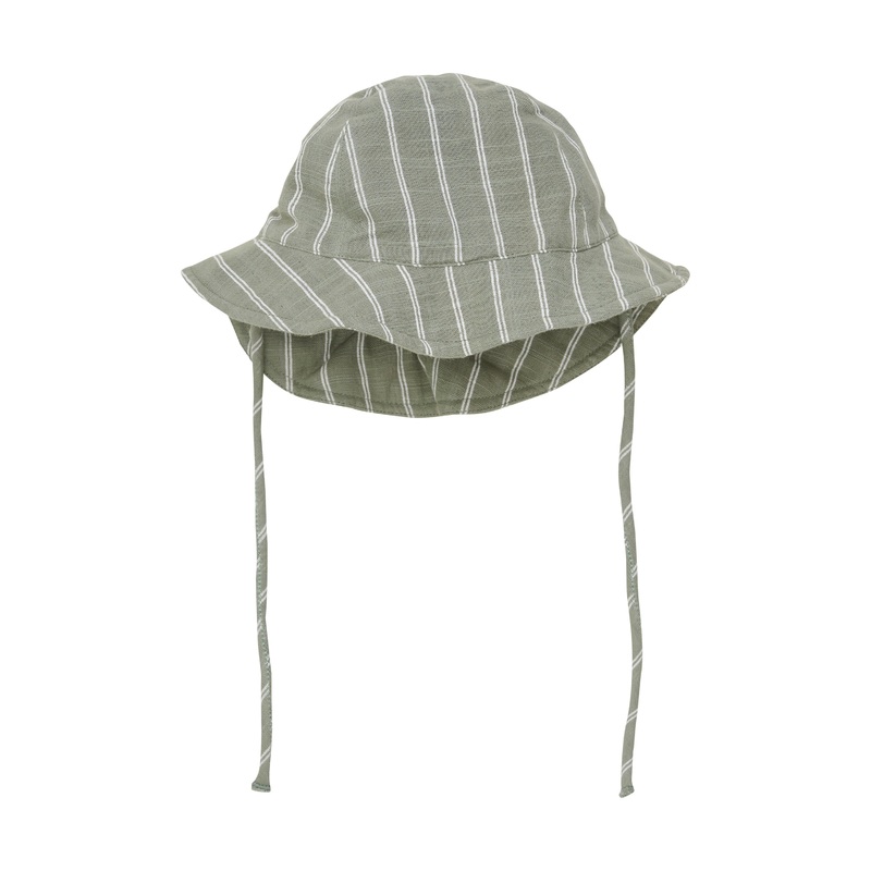 Minymo – Cotton Sunhat – Sage Green Stripe