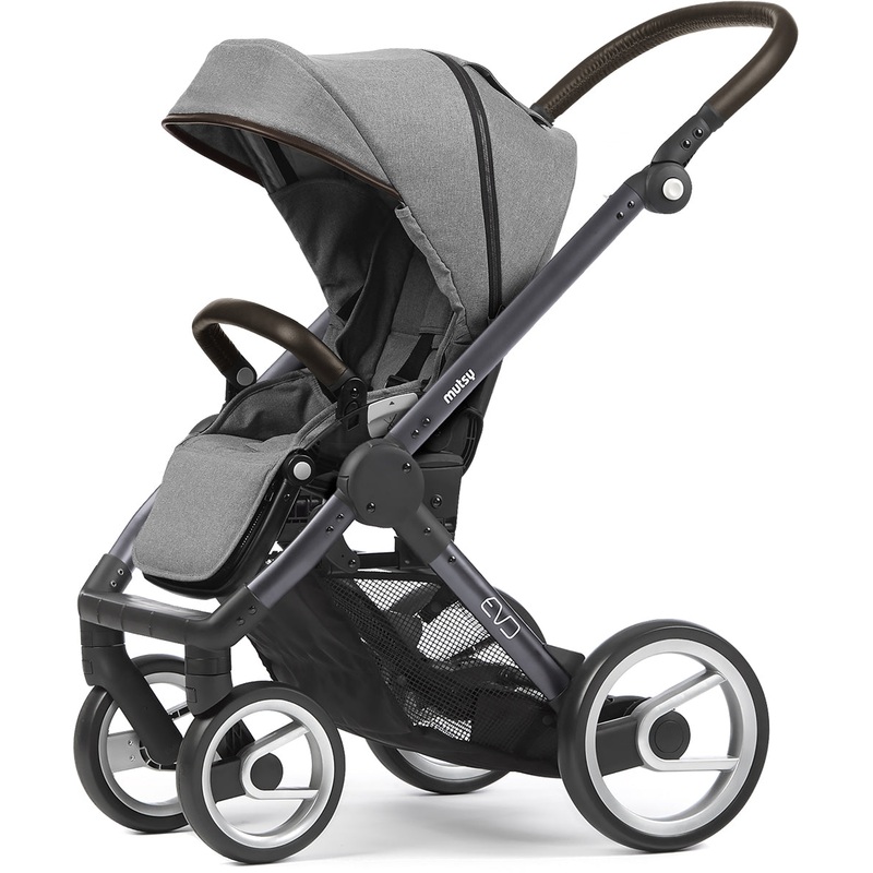 Mutsy Evo Stroller, Farmer Collection – Dark Grey/Mist