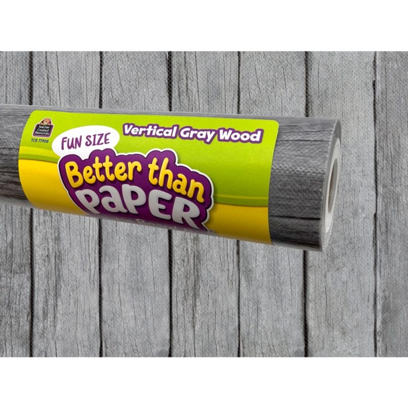 Fun Size Vertical Gray Wood Better Than Paper Bulletin Board Roll