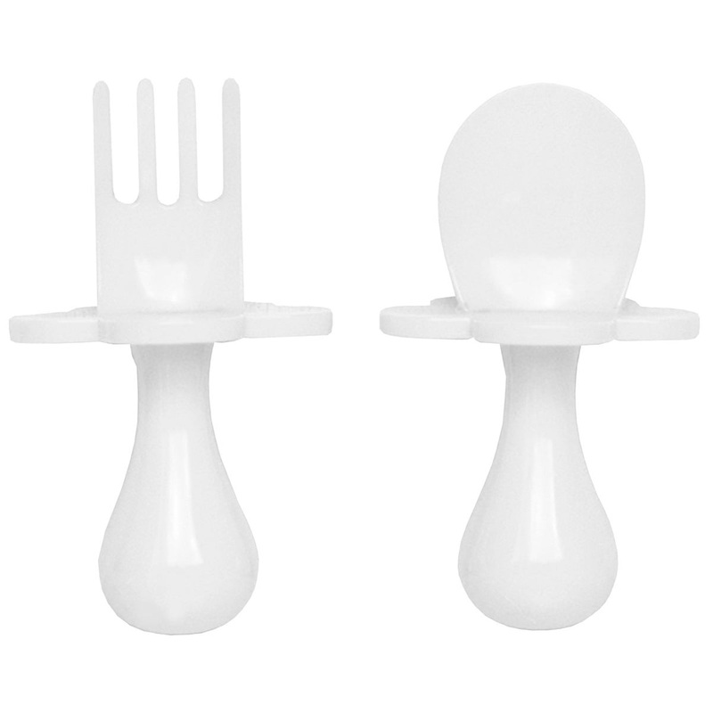 Grabease First Self Feeding Utensil Set – White