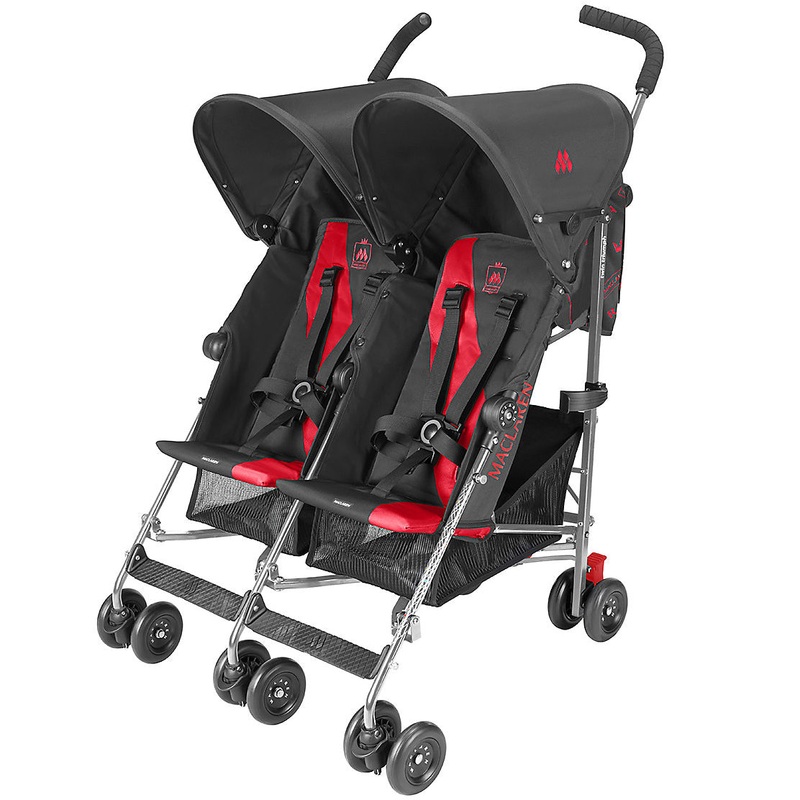 Maclaren Twin Triumph – Charcoal/Scarlet