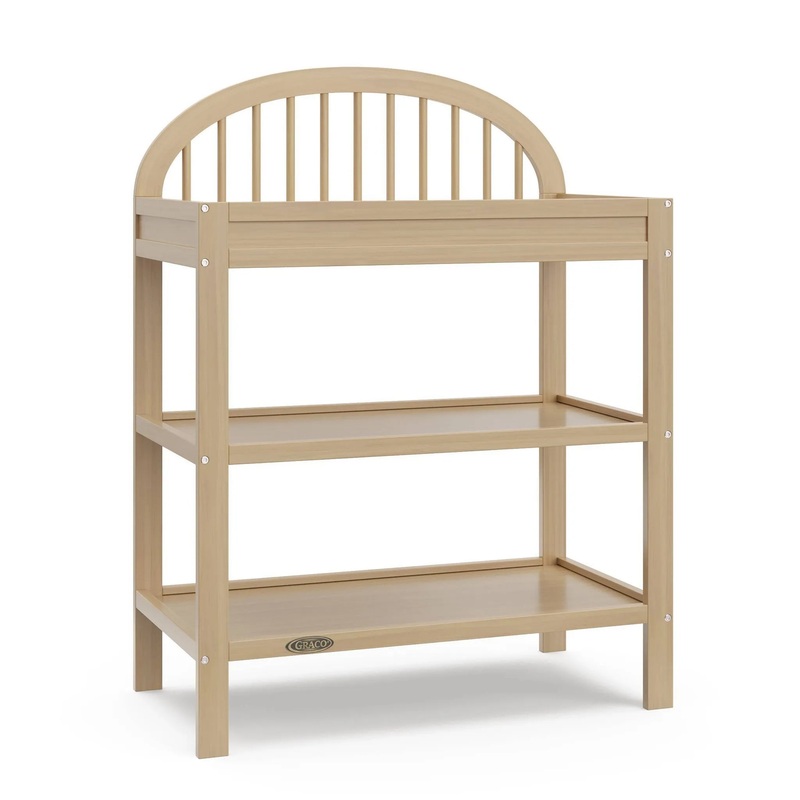 Olivia Changing Table with Water-Resistant Changing Pad – Driftwood