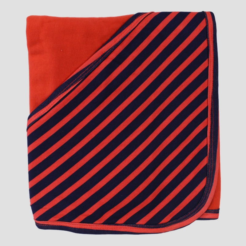 Red Striped Baby Blanket