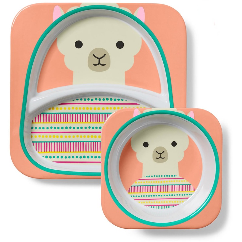 Skip Hop Zoo Melamine Plate & Bowl Set – Llama
