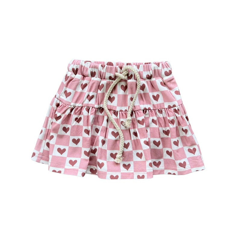 Babysprouts Checkered Heart Girl’s Skort