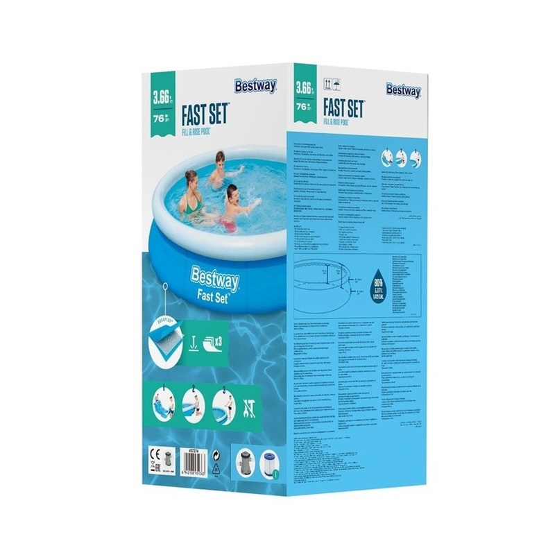Bestway Fast Set Inflatable Pool with Filter  Quick, Clean & Family-Friendly