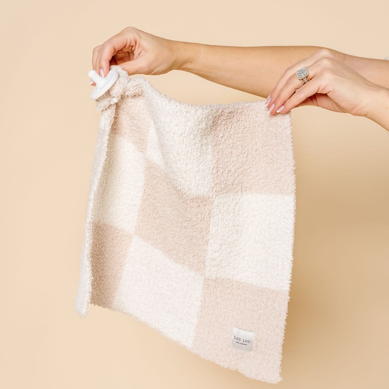 Chenille Blanket – Dune Check – Mini/Lovey
