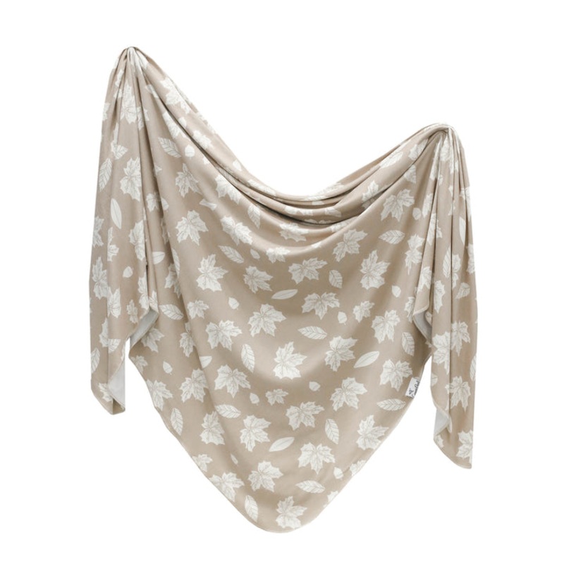 Copper Pearl Knit Swaddle Blanket | Oak