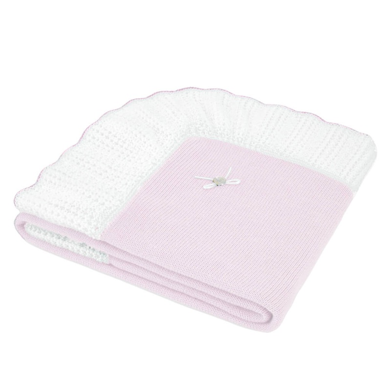 Eido Blanket Chalk Pink/White