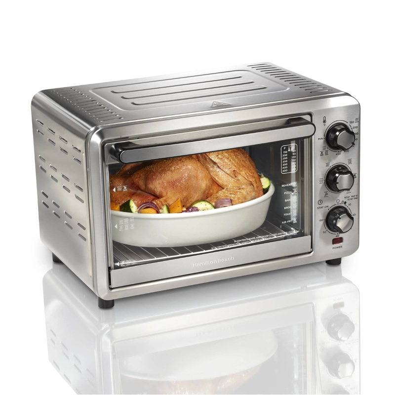 Hamilton Beach Sure-Crisp Air Fryer Toaster Oven, 6 Slice Capacity, Stainless Steel (See Description)