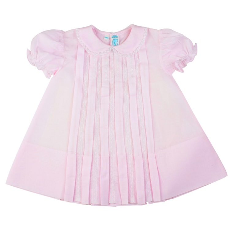 Lace Inlay Pleated Dress
