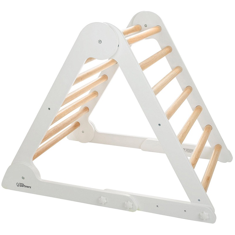 Little Partners Learn N Climb Triangle – Soft White / Natural (Unassembled)