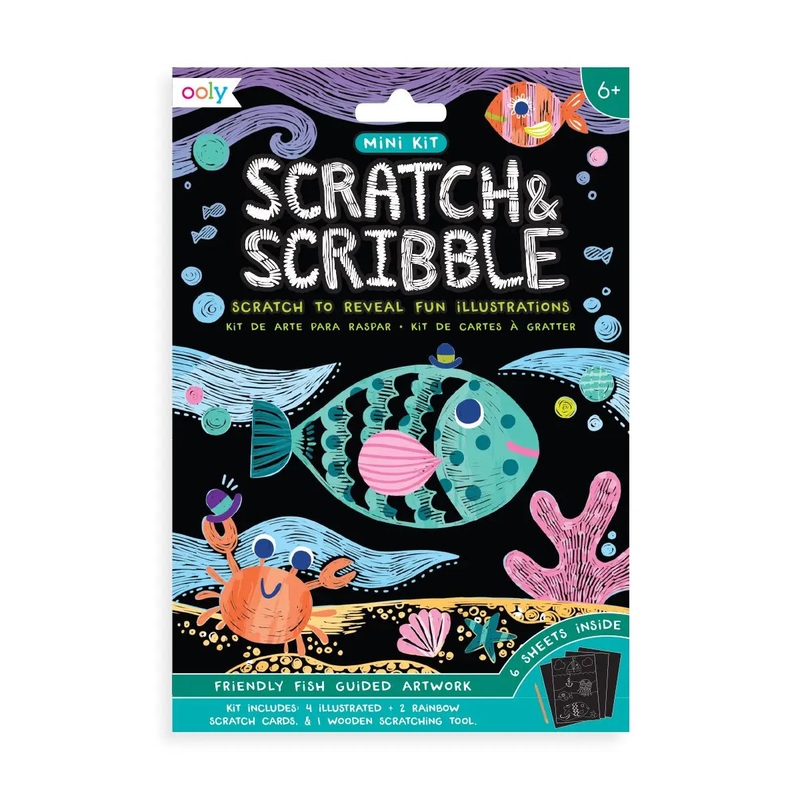 Ooly Friendly Fish Scratch & Scribble Mini Kit