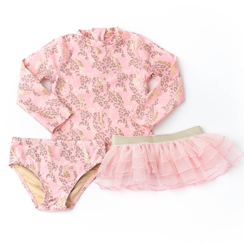 Rashguard and Tutu Set Leopard Spots
