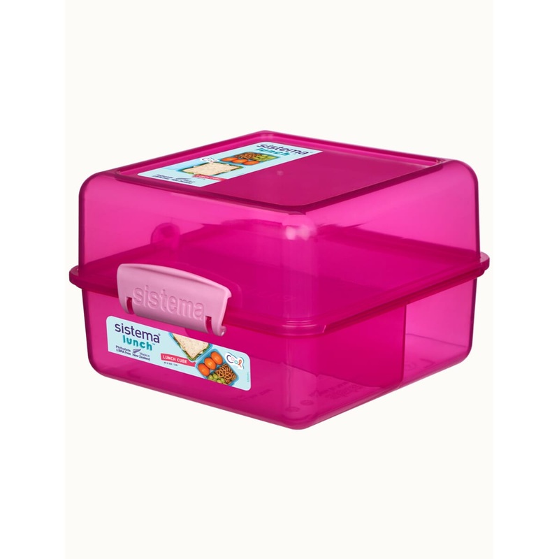 Sistema Lunch Box  BPA Free Plastic Pink 1.4L