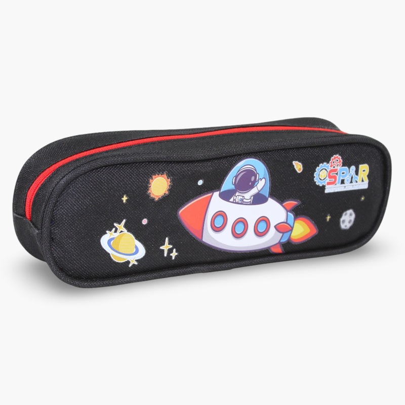 Space Themed Pencil Case – Black