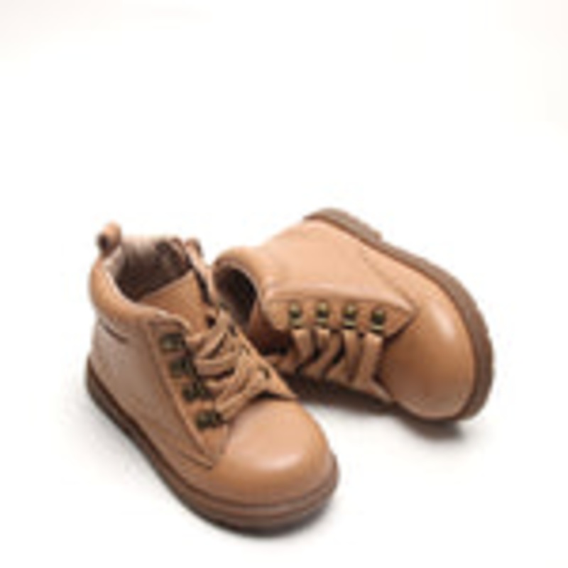 Consciously Baby Leather Combat Boot | Color ‘Sand’