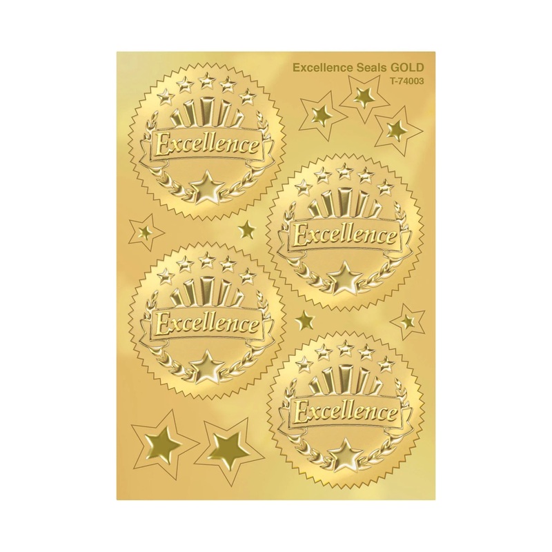 Excellence Gold Award Seals Stickers