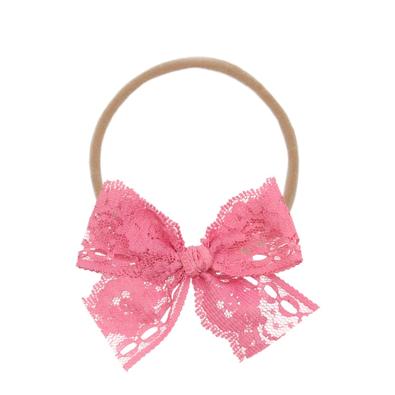 Lace Bow – Pixie Pink Headband