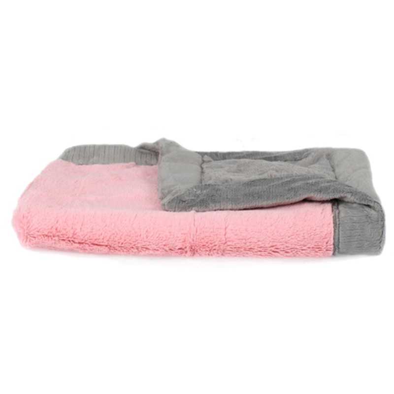 Saranoni Lush/Lush Receiving Blanket – Pink/Gray