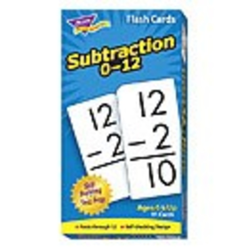 Subtraction 0-12 Flash Cards