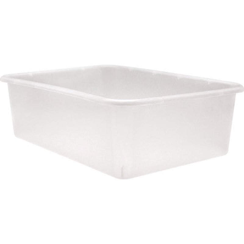 Large Plastic Storage Bin, Clear