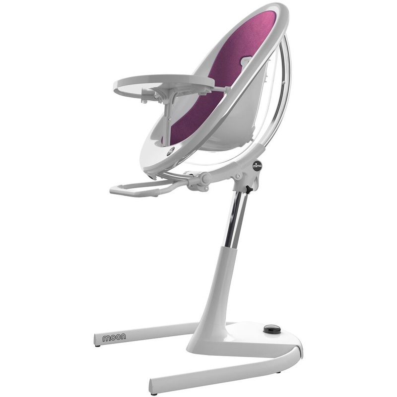 Mima Moon 2G High Chair – White/Eggplant