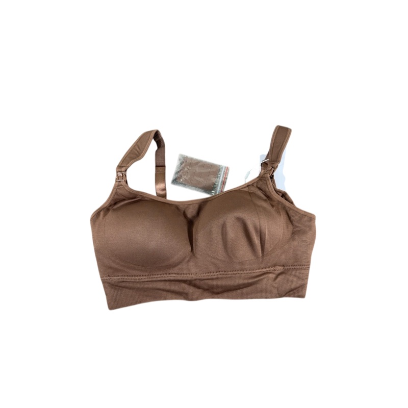Momcozy All-in-One Super Flexible Pumping Bra, Small, Chocolate
