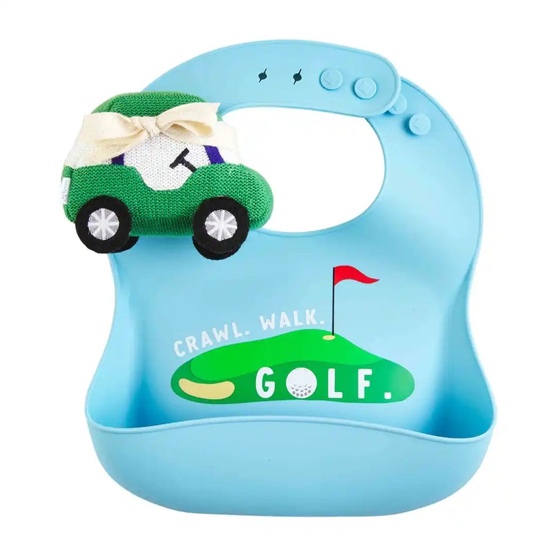 Mud Pie Golf Bib and Rattle Set