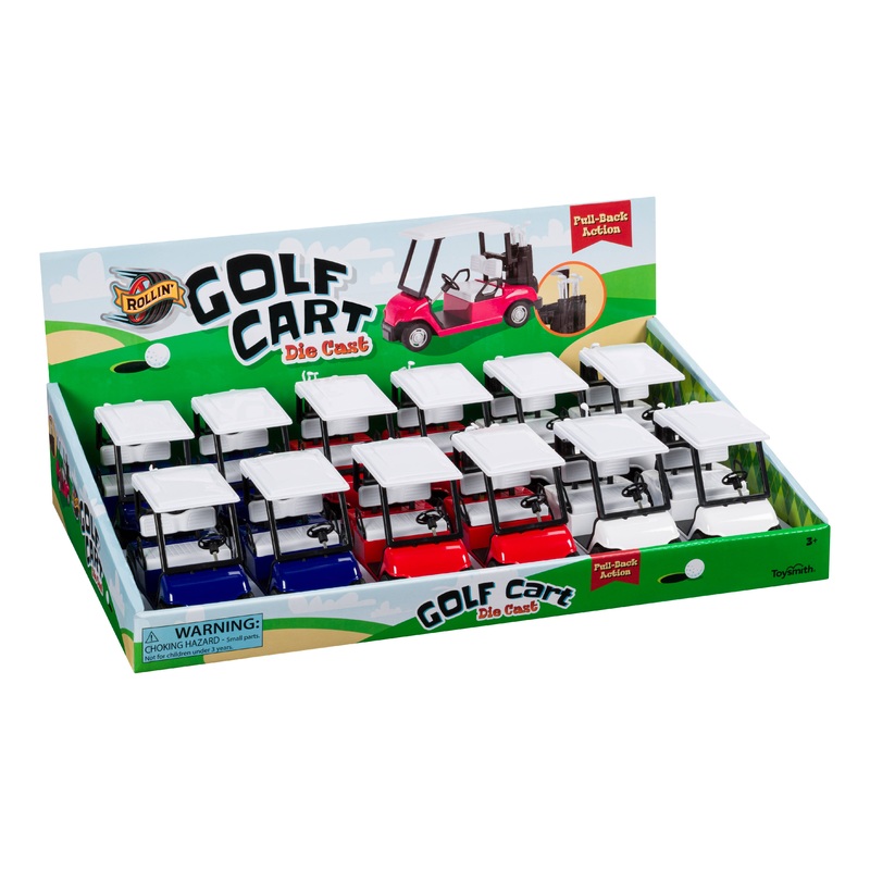Rollin’ Pull-Back Golf Cart-Toy Car, Die Cast