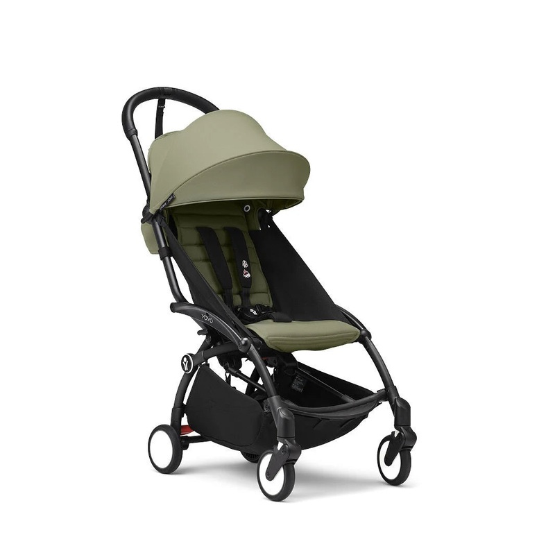 Stokke YOYO 6+ Stroller – Black Frame/Olive Fabric