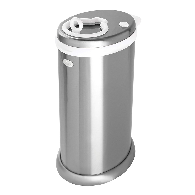 Ubbi Diaper Pail, Chrome Deluxe Edition