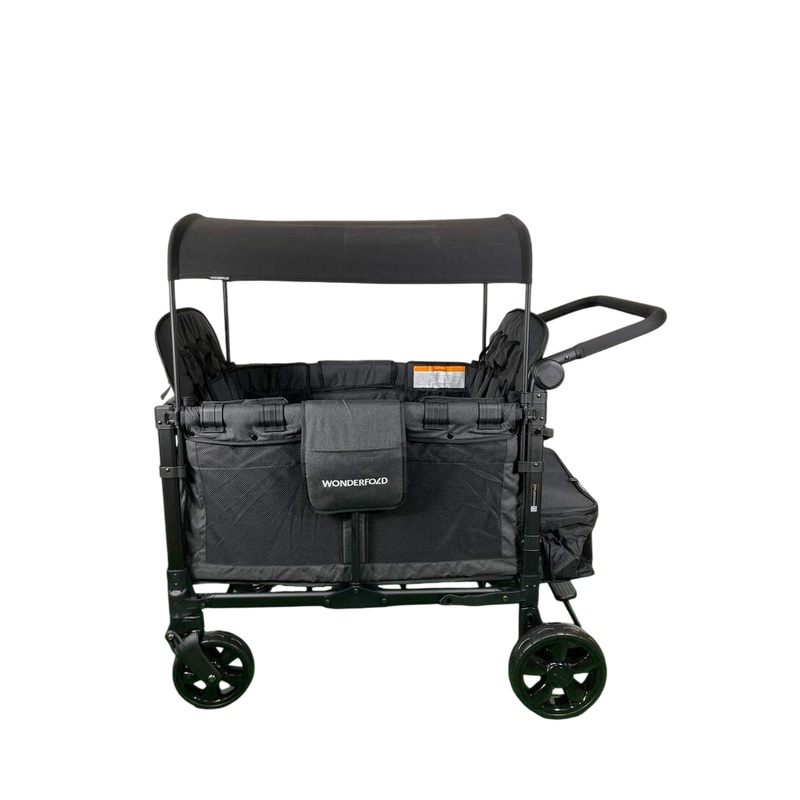 Wonderfold W4 Elite Stroller Wagon, 2023, Volcanic Black