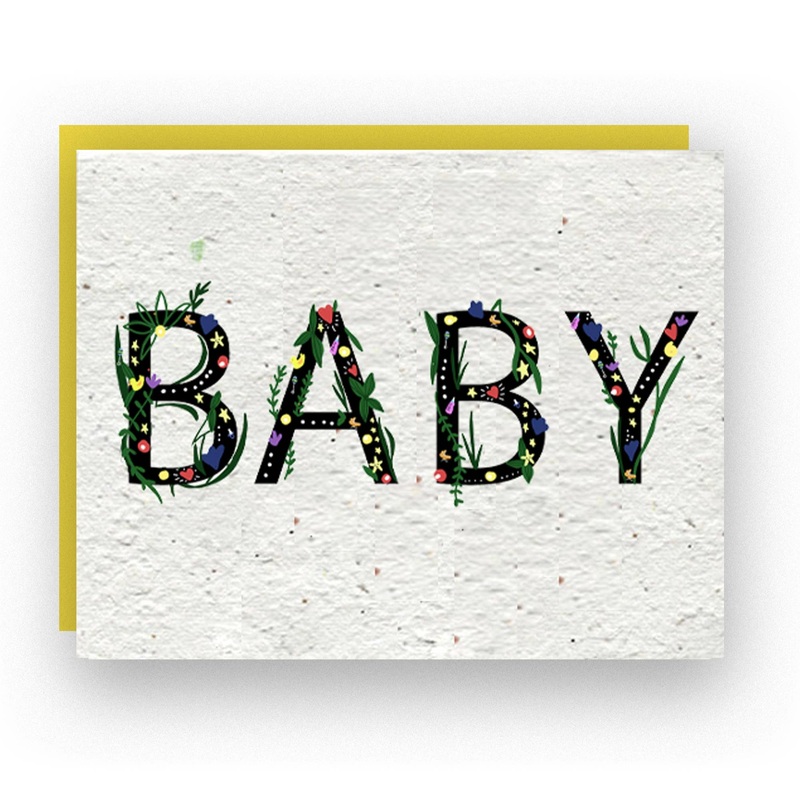 Artsy Em – Wildflower Seed Paper Card – Baby