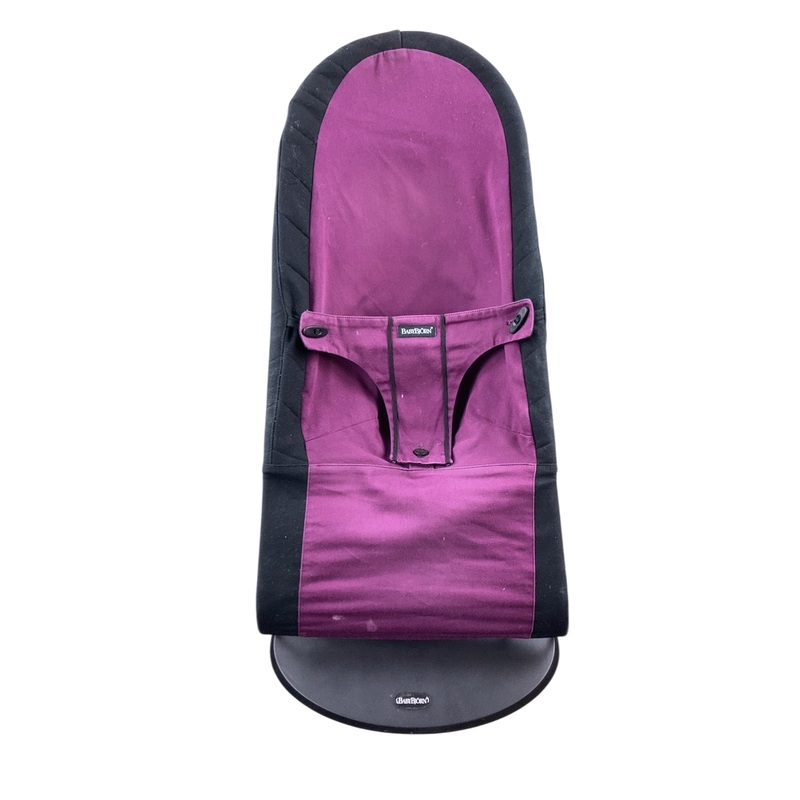BabyBjorn Bouncer Balance, Black Frame, Black/Purple