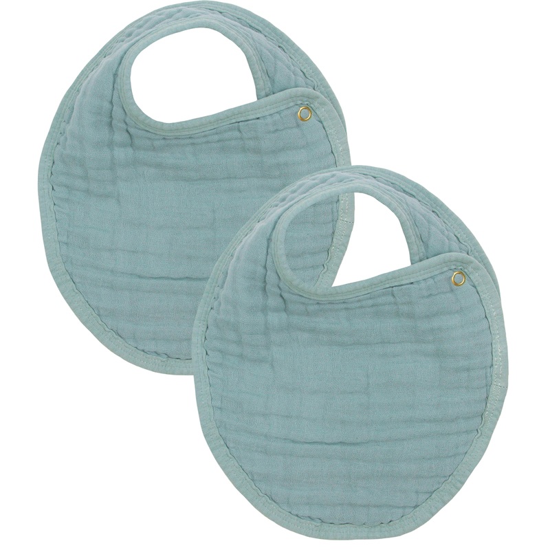 Cloud Muslin Bib 2 Pack – Steel