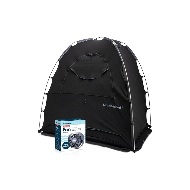 Combo with Fan Blackout Portable Privacy Pod – Black