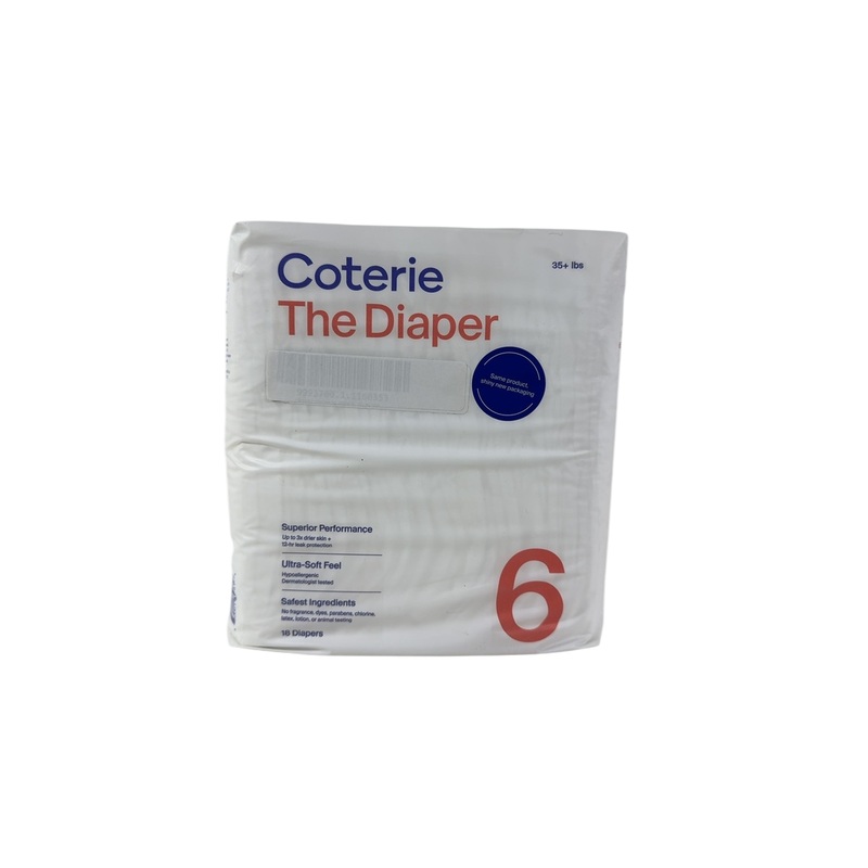 Coterie Size 6 Diapers, 18-Count