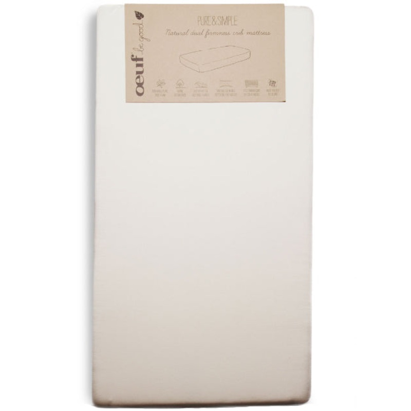 Oeuf Pure & Simple Natural Dual Firm Crib Mattress