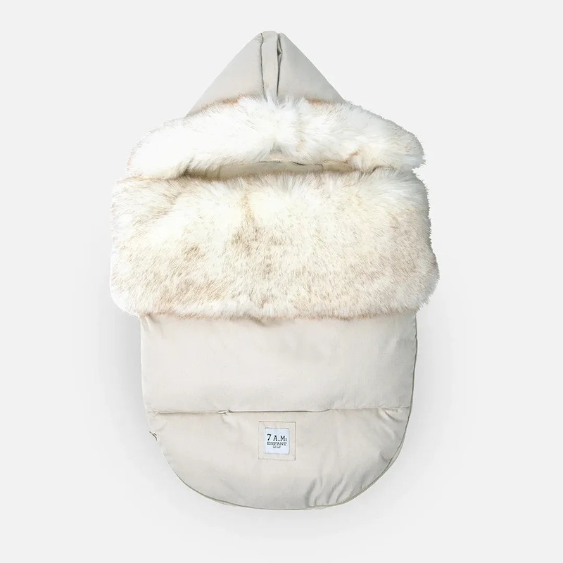 PlushPod – Tundra – Heather Beige/White Faux Fur – 0-18M