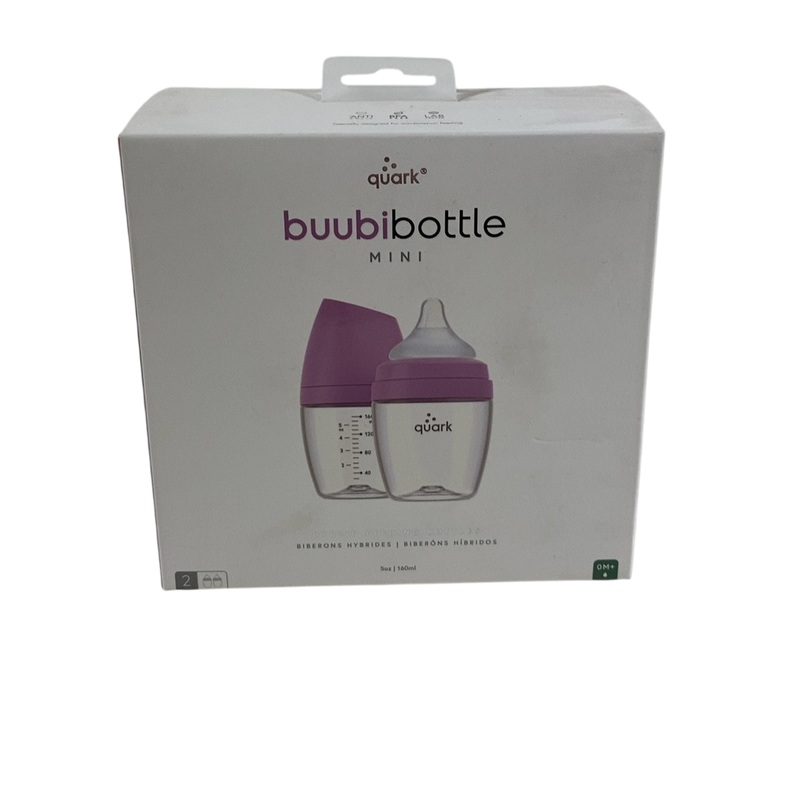 Quark Mini Hybrid Feeding Bottle, Purple, Two Pack