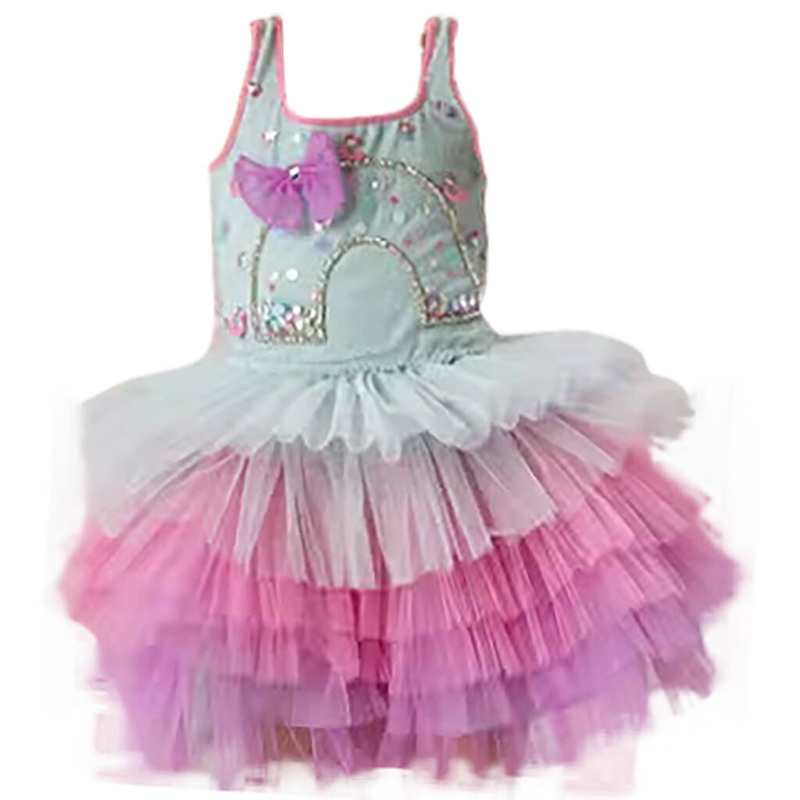 Rainbow Tutu Dress Sky/Violet