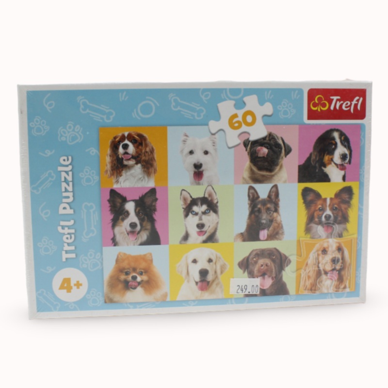 Trefl Cute Dogs Puzzle – 60 Pcs
